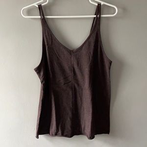 Alo Slit Back Tank: Brown